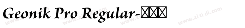 Geonik Pro Regular字体转换